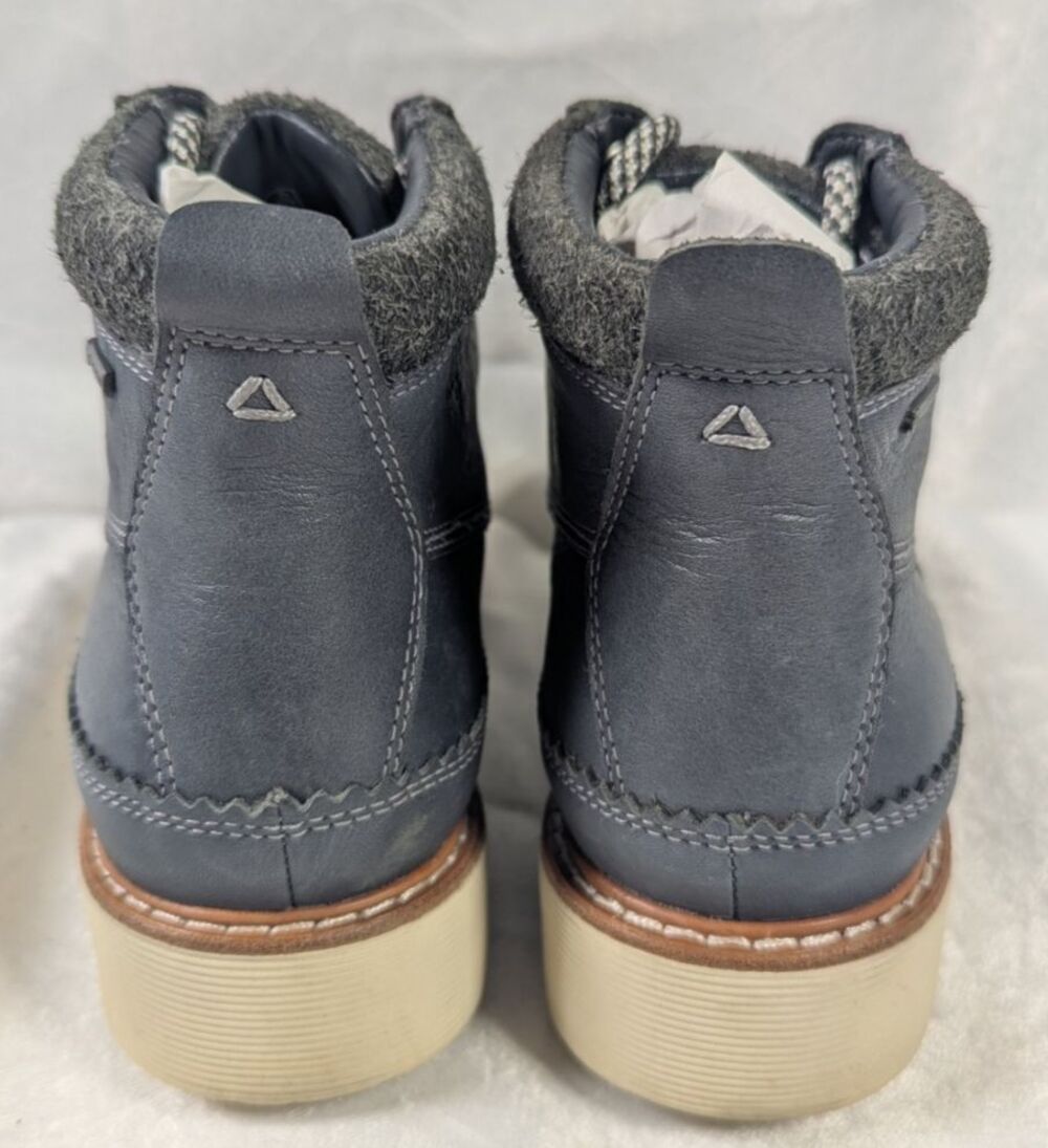 Clarks Korik Rise GTX Womens 6M Navy Leather Gore-Tex Waterproof Ankle Boots - Picture 8 of 8